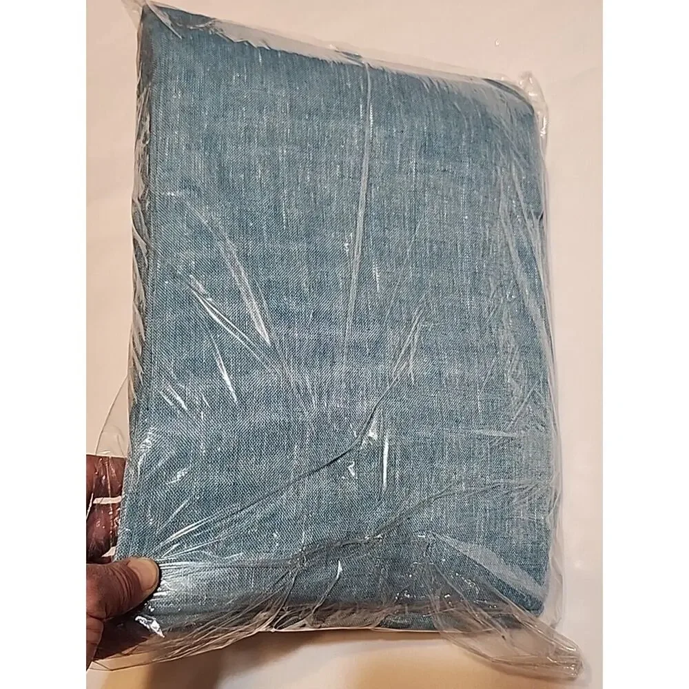 ATI Home Bella Sheer Grommet Curtain Blue 2 Panels Length 96